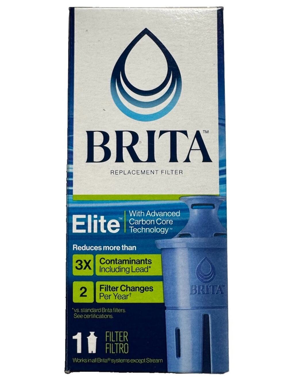 Brita Elite OB06 Replacement Water Filter 120 Gallon Pitcher Dispenser 1 Pack